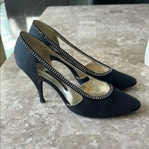 Black and Silver Heels